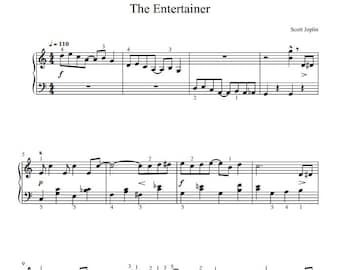 The Entertainer - Partitura para piano para principiantes