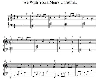 Les deseamos una Feliz Navidad - Música navideña para piano para principiantes