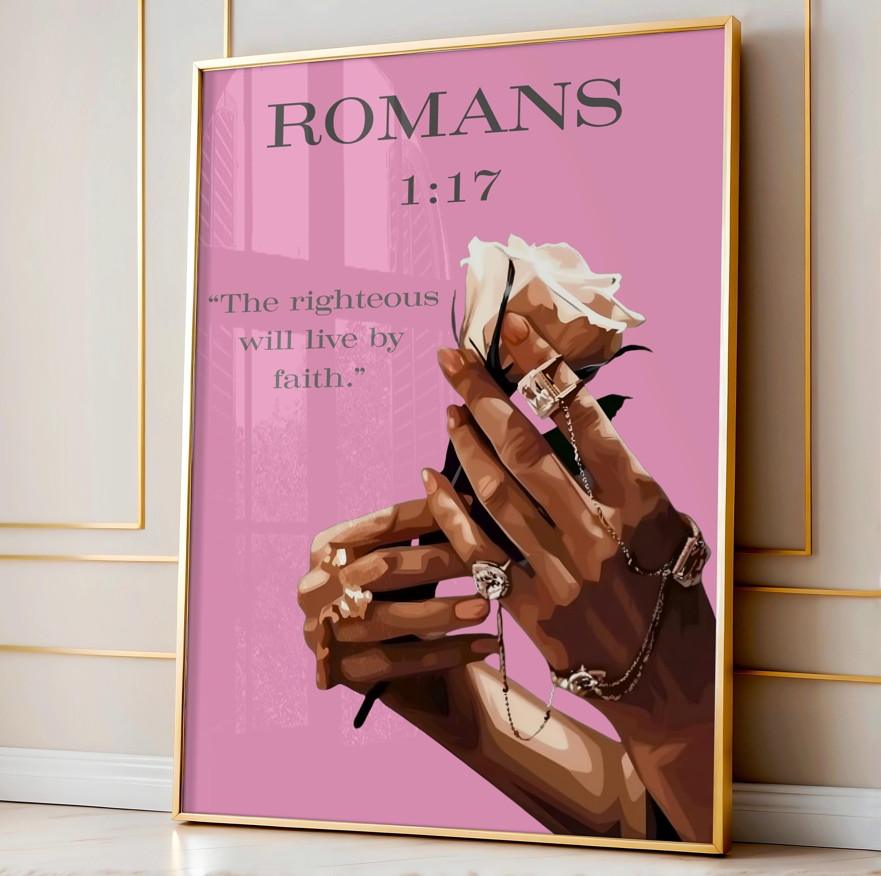 Pink Christian Wall Art Set of 3 Bible Verse Prints, Scripture Wall ...