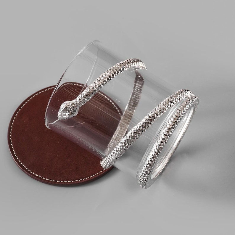 Handmade Snake Whiskey Glass: Metal Rocks Glass for Whisky Lovers, Gothic Design Barware Gift for Home Bar, Unique Gift for Him