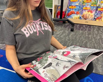 Camiseta Bookish Comfort Colors - Camiseta gráfica Coquette Book Lovers
