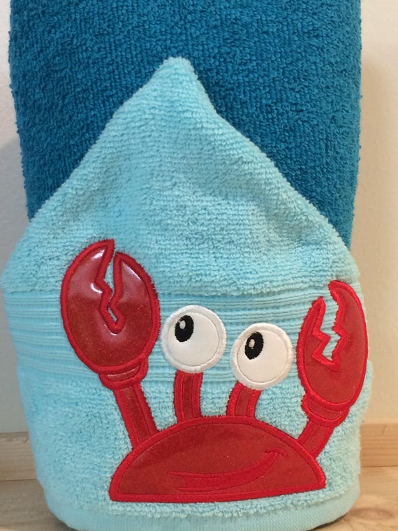 crab hooded towel