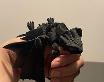 トゥースレスとライトフューリーをイメージした3Dプリントのドラゴン
