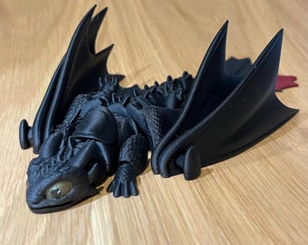 トゥースレスとライトフューリーをイメージした3Dプリントのドラゴン