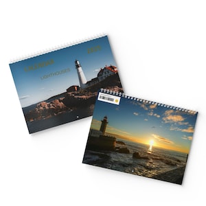 Lighthouse Wall Calendar 2025: Coastal Decor, Inspirational Nature Art