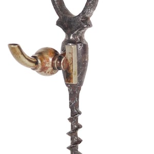 Vintage Antique Nickle Champagne Tap Corkscrew