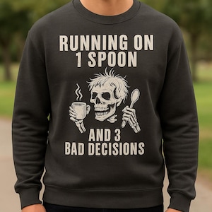 Skeleton Spoonie Shirt | Chronic Illness Warrior Tee | Funny Hidden Disability Top | Spoon Theory Invisible Illness Gift | CFS Sweater | PBC
