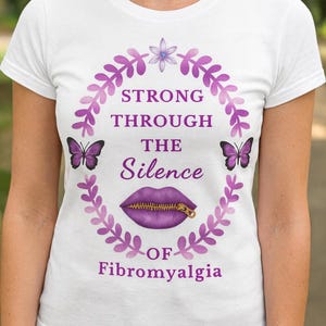 Fibromyalgia Awareness PNG | Strong Through the Silence | Chronic Illness Hidden Disability Invisible Pain Support Digital Download | Fibro