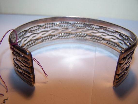 Sterling Cuff Bracelet Taxco - image 4