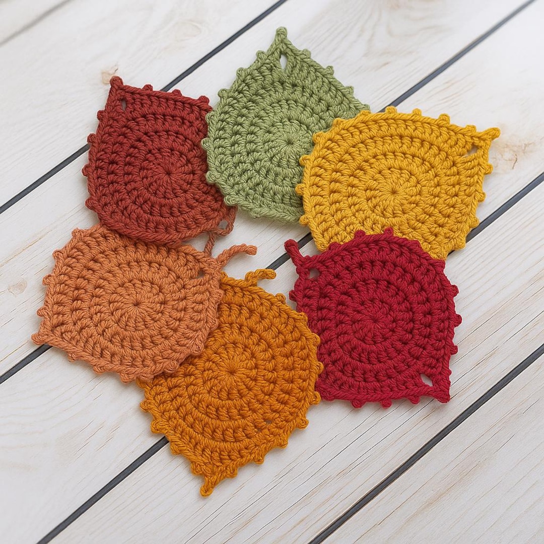 Fall Leaf Coaster Crochet Pattern PDF | Beginner Friendly | Instant ...