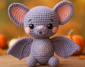 Baby Bat Amigurumi Crochet Pattern | Cute Halloween Plush | Instant Digital PDF Tutorial | TinyTailCrochet