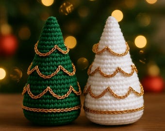 Crochet Christmas Tree Pattern PDF | Beginner Amigurumi Holiday Decor | Easy Step-by-Step Crochet Tutorial | Instant Digital Download