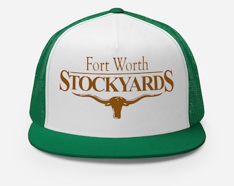 Fort Worth Stockyards Flat Bill Trucker Hat Cap