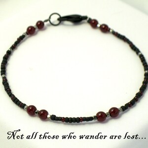 Tolkien LOTR Wander Quote Morse Code Bracelet 2