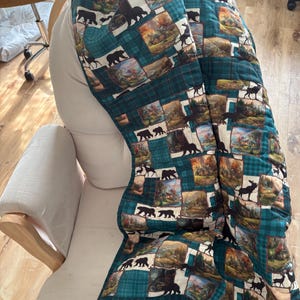 Cozy Cabin Throw Quilt 43" x 59"