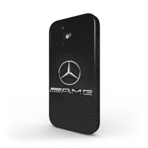 Mercedes AMG Carbon Fiber Style Phone Case | iOS & Android Devices | Racing Stripe Benz Cover