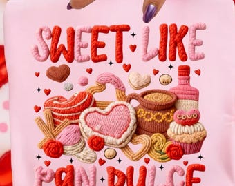 Sweet Like Pan Dulce Png, Mexican Valentine Png, Concha Png, Latina Love Png, Sugar Skull Png,Concha Valentines Day Png, Funny Valentine Png