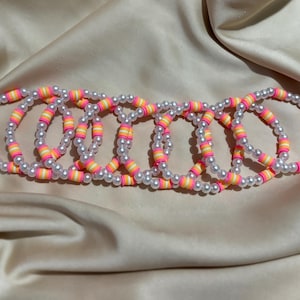 Sunset Clay Bead Bracelet