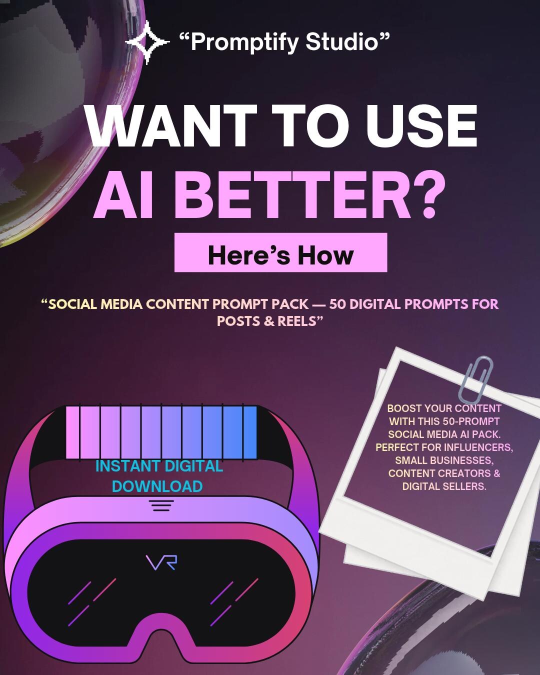 Social Media AI Prompt Bundle | 50 IG & Reels Prompts - Etsy