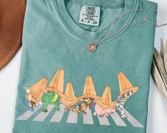 Comfort Colors® Toys Crossing T-Shirt, Toy Story Shirt, Toy Story Character T-shirt, Disney Family Trip Tees, Retro Disney Toy Story T-shirt
