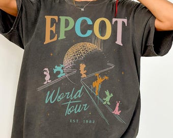 Retro Epcot World Tour Shirt, Drink Around The World Shirt, Epcot Disney World, Epcot Drink Around the World Tee,Disney 2026,Comfort  Color®
