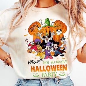 Mickey&#39;s Not-So-Scary Halloween Party Shirts, Mickey and Minnie Halloween Family Shirts, Disney Halloween T-shirt, Comfort Colors®, Vacation