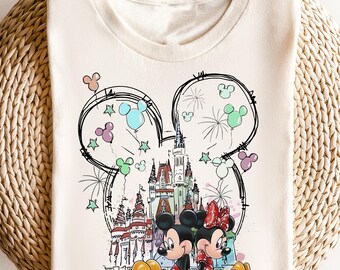 Watercolor Disney Castle Shirt, Disney Vacation Shirt, Mickey Minnie Mouse, Magic Kingdom Family Shirt, Retro Disney T-shirt, Comfort Color®