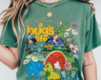 Vintage Disney A Bug's Life A Bug's Land shirt, Disneyland Ride, Heimlich Flik Hopper Princess Atta Bug Tees, Family Disney, Comfort Colors®