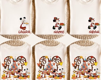 2024 Disney Mickey And Friends Thanksgiving Shirt, Thanksgiving Fall Trip, Disney Family Thanksgiving Matching Disney Gifts, Comfort Colors®
