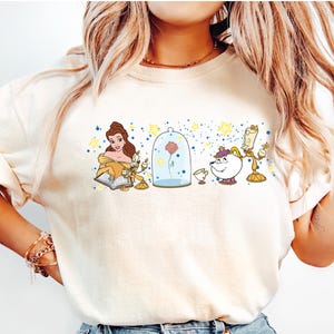 Watercolor Disney Belle Princess Shirt, Beauty and the Beast Tee, Tale as old as time, Girly aesthetic Disney Girls trip tee,Comfort Colors®
