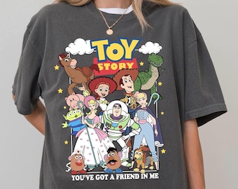 Retro Comfort Colors You've Got A Friend In Me Toy Story Shirt, Disney Pixar Shirt, Woody Buzz Toy Story Party 2025 T-shirt, Comfort Colors®