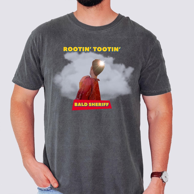 Toy Story Woody T-Shirt, Rootin Tootin Bald Sheriff Toy Story T-shirt, Woody Adventure Trip Shirt, Comfort Colors®,Disneyland Vacation Shirt image 1