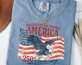 Retro 250th Anniversary of The United States Shirt, USA Independence Day Shirt, Semiquincentennial 1776 2026, American Flag ,Comfort Colors®