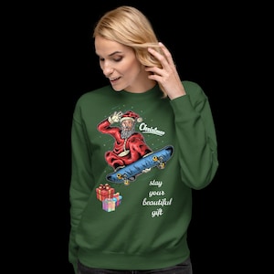 christmas Unisex Premium Sweatshirt stay your christmas gift with santa merry christmas