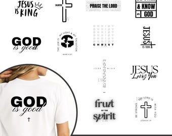 Christian Design Bundle SVG PNG, Christian Shirt Designs, Faith Svg, Christian Svg, Tshirt Design, Bible Verse Svg, Religious Svg Files