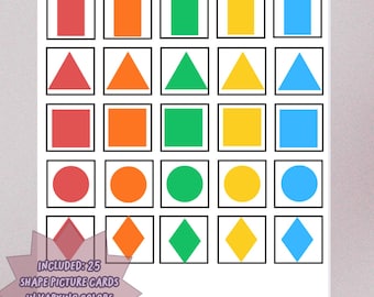 Activité de tri de formes : classe préscolaire ou thérapie ABA à imprimer (téléchargement numérique)