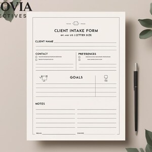 Client Intake Form: Editable PDF & Canva Template for Small Business - Etsy