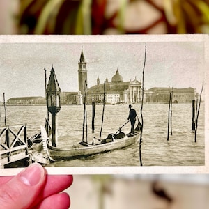 carte postale vintage, Venise Italie, Europe, carte postale italienne vintage, Art de voyage, carte postale vintage de Venise, carte postale antique de Venise