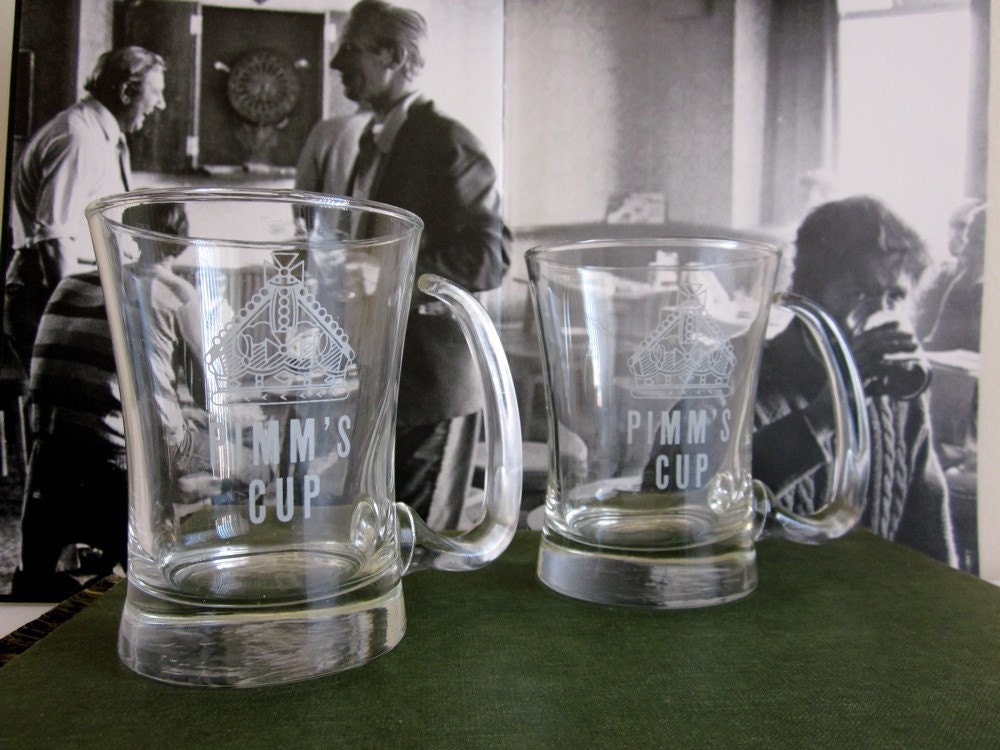 Vintage Pimm's Cup Drinking Glasses Etsy