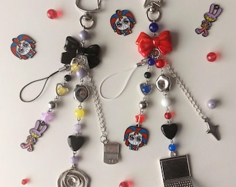The Amazing Digital Circus Keychain, Handmade Charm