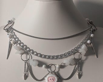 Bunny konijn koord touw choker ketting en hanger | Goth-alternatief voor emo's - België