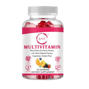 Multivitamin Gummies for Women & Men, Immune Support Gummy Multivitamins Supplement, Vitamins A, C, D, E, B-6, B-12, Zinc - 60 Gummies