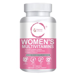 Multivitamin Capsules for Women, Women Daily Multivitamin Capsule w/Vitamin B12, D3, K2, for Hair, Skin, Energy, Immune, 60 Capsules