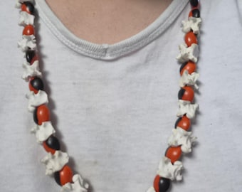Amazonian Ceremonial Necklace | Red & Black Seeds | Tribal Spiritual Jewelry from Peru