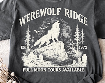 Werewolf Shirt, Funny Werewolf Halloween Tee, Full Moon Wolf Shirt, Cryptid Cryptozoology Tee, Vintage Horror Comfort Colors Halloween