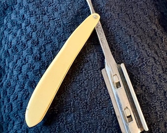 Vintage Durham Rasiermesser, mit Wechselklinge & Celluloid Griff!