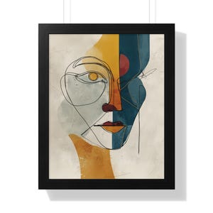 Abstract Face Line Art Posters, Modern Art Prints, Minimalist Home Decor, Contemporary Wall Art