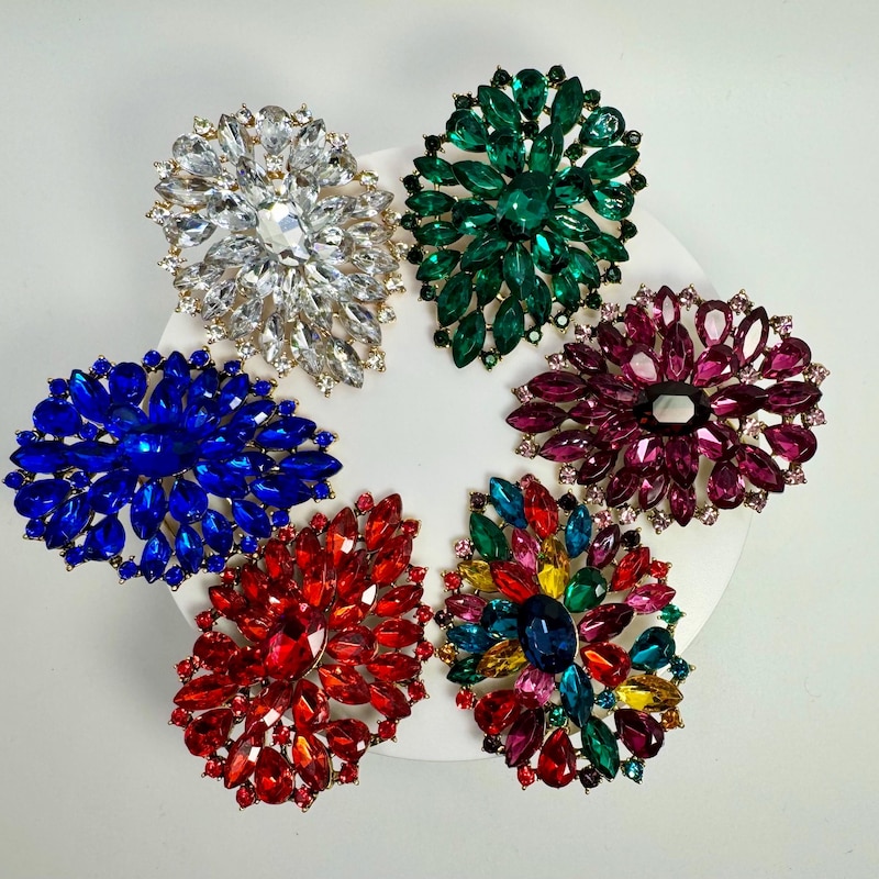 Rhinestone Brooches - Etsy