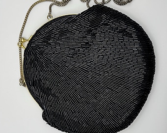 Vintage Black Beaded Handbag - La Regal Ltd - Etsy display picture 1