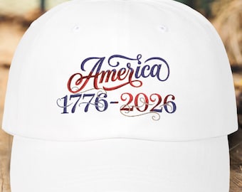 Gorra de béisbol patriótica bordada estadounidense (1776-2026)